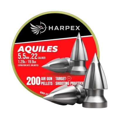Harpex Aquiles Airgun pellets 5.5mm .22 Caliber  - Pointed Arrowhead - 200ct - Image 1 of 4