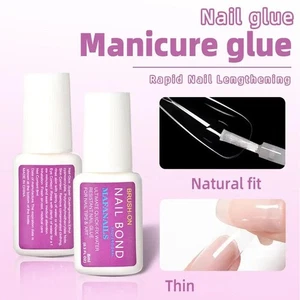 Nail Adhesive UV Glue Manicure False Nail Glues With Brushes Fast Best V2H6 - Picture 1 of 10