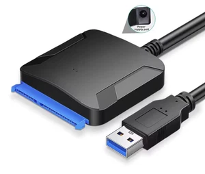 USB 3.0 zu SATA Konvertierungskabel für 2,5/3,5 Zoll SSD HDD Festplatte Adapter - Bild 1 von 2