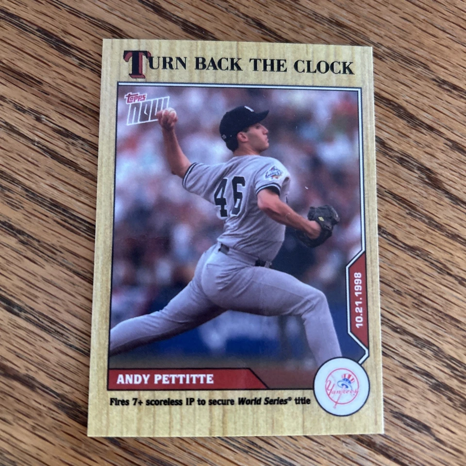 2020 TOPPS NOW TURN BACK THE CLOCK ANDY PETTITTE #205 In Hand - Image 1 of 1