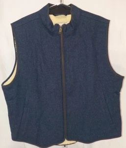 Chaleco LL BEAN Para Hombre Talla XXL / 2XL AZUL Mezcla de Lana Forrado Sherpa (USADO EN EXCELENTE ESTADO**CÁLIDO**L@@K) - Imagen 1 de 15