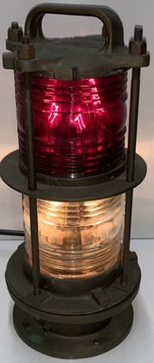 Antigua linterna/luz de navegación vintage de la Marina de los Estados Unidos L Rowe SYM 193 ¡RARA!! Foto 1 de 4