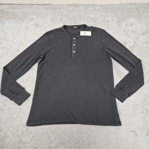 RRL Double RL Ralph Lauren Henley T-Shirt Top Gr. XXL verwaschen schwarz Baumwolle - Bild 1 von 9