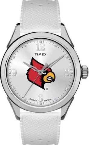 Women's Louisville UL Cardinals Athena Watch Silver/White Stainless Watch NEW! Cover