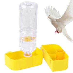 New Bird Feeder Water Bottle Drinking Cups Large Capacity Automatic Dispenser - Picture 1 of 23