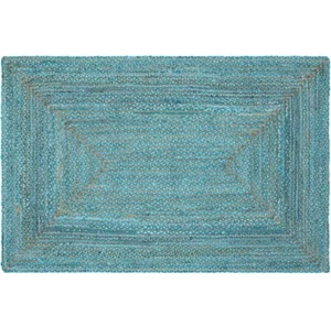 Jute Chindi Baumwolle Vorleger Handarbeit Traditionelle Teppiche Flechtteppich - Bild 1 von 4