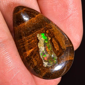 (18X28X06 MM) 27.20 Carat. Natural KOROIT BOULDER OPAL Pear Top Quality Gemstone - Picture 1 of 1