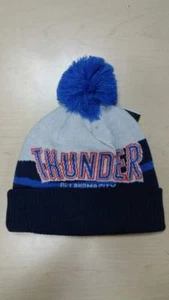 NBA Oklahoma City Thunder Team Script OKC Color Puños Pam Tejido Gorro Gorra - Imagen 1 de 2