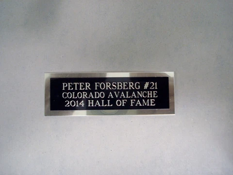 Peter Forsberg Hockey Card Colorado Avalanche Card Plaque Nameplate 1" X 3" Cover