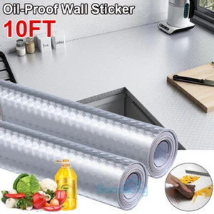 Kitchen PVC Self-Adhesive Wallpaper, Oil-Proof Foil Wall Sticker, Stove Countert - Picture 1 of 18