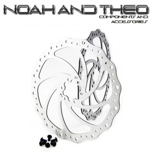 410 Stainless Steel MTB Bicycle Disc Brake Rotor 203mm Wave Model incl. bolts  - Picture 1 of 2