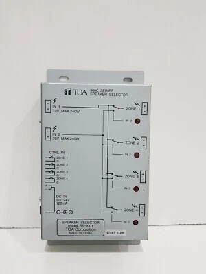 Selector de altavoces de 4 zonas Toa Electronics SS-9001PS para serie 9000 Foto 1 de 4