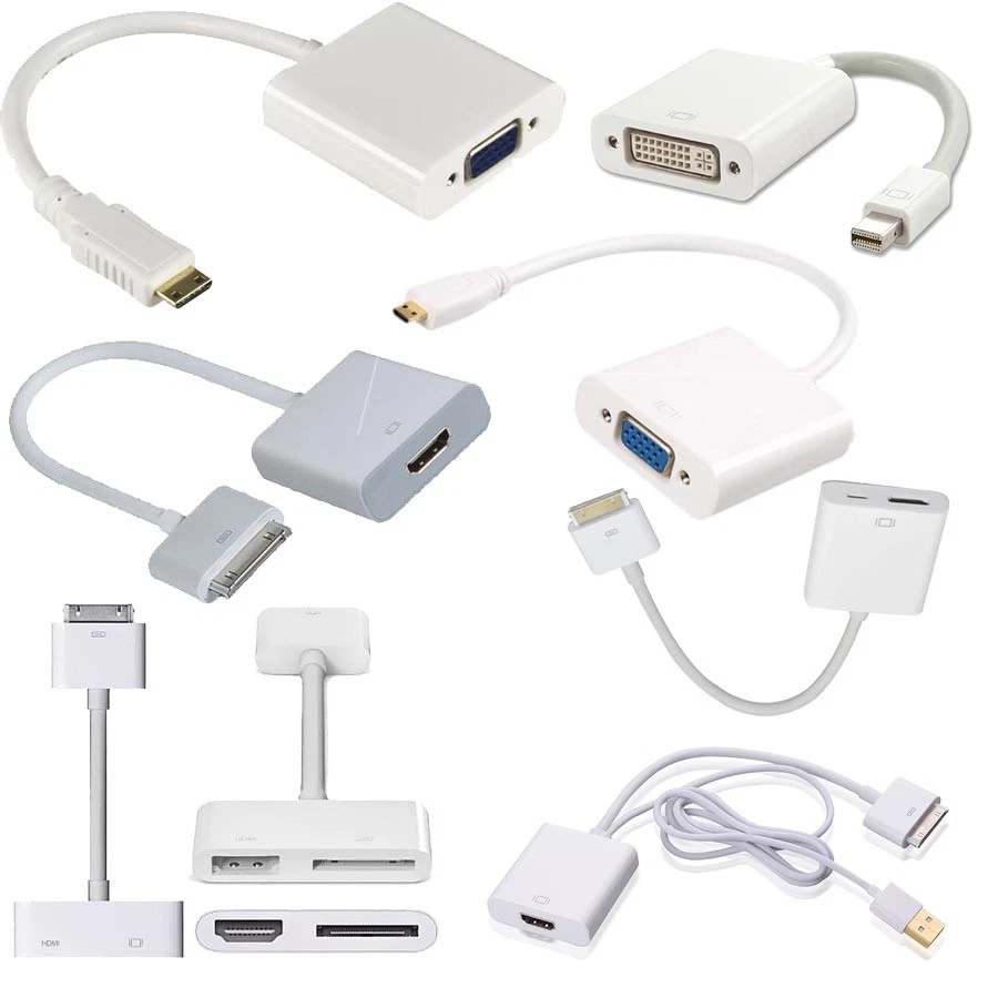 Cavo convertitore DPI VGA HDMI micro mini USB DVI display port iphon ipad imac - Immagine 1 di 1