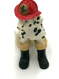 Vintage Dalmatiner Feuerwehrmann handbemalte Figur Skulptur - Bild 1 von 8