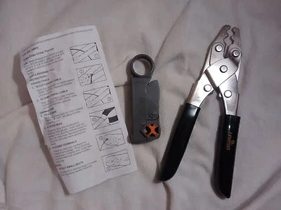 New Leviton Video Coaxial Crimp Tool Kit for Coaxial AV Connectors 40809-VCK