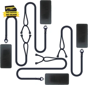 4 Universal Phone Lanyard Crossbody Lanyard Strap Adjustable Nylon Neck Strap Co - Photo 1 sur 6