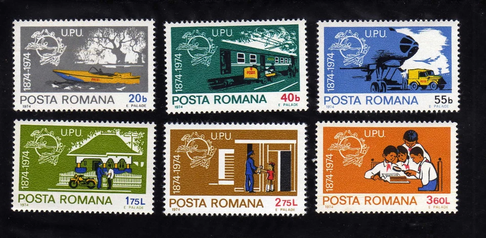 Rumania - 1974 Sc#2486-91 emblema UPU Foto 1 de 1