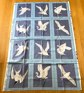 Cyrus Clark Shore Birds Fabric Panel Squares Pillow Swan, Heron, Gull, Tern Rare - Picture 1 of 9