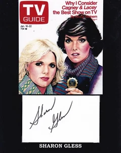 Sharon Gless - Cagney & Lacey - TARJETA IDEX FIRMADA A MANO EN UNA EXHIBICIÓN DE IMÁGENES DE 10x8 - Imagen 1 de 2