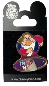Grumpy Show White Dwarf Disney Enamel Pin Trading RARE Insert Name Personalize - Picture 1 of 2