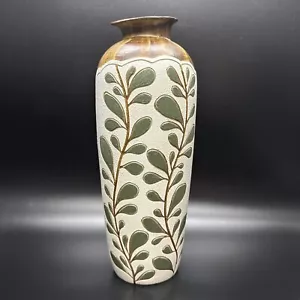 Handgefertigte Keramik Kunst Keramik Gefäß Vase 11" einzigartiges Design UNTEN SIGNIERT NEU - Bild 1 von 9