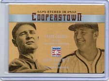 FRANK CHANCE /GABBY HARTNETT Cubs 2015 Cooperstown Etched Gold Holo 1/5 SSP Rare