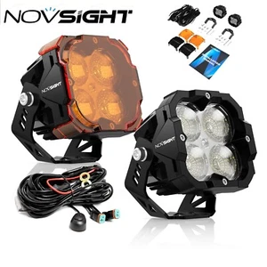 NOVSIGHT 2x 3" LED Off-road Light Bar Spot Beam Cube Pod Jeep Truck Pickup Lamp - Picture 1 of 14