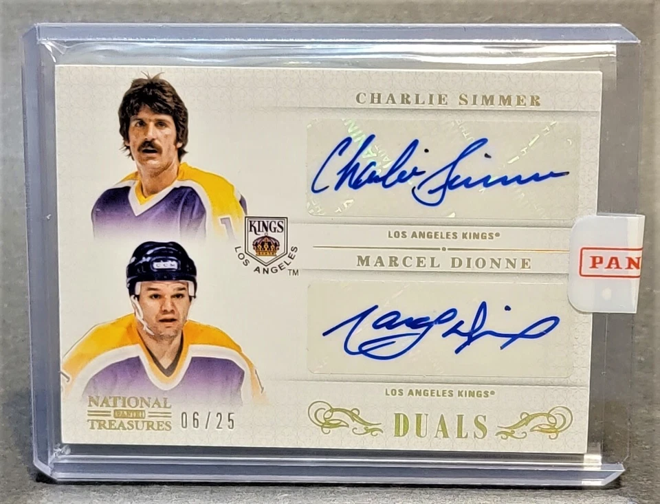 2013-14 Panini National Treasures Dual Autos Gold #D-LAK Simmer Dionne 6/25 - Image 1 of 2