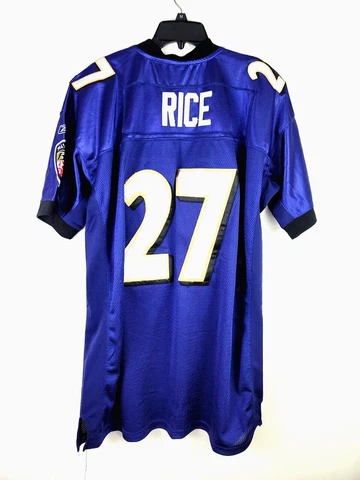 NFL Baltimore Ravens Jersey Ray Rice #27 Purple Size 52 Reebok SEWN Polyester Oc Cover