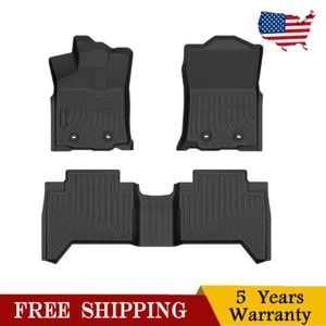 Floor Mats For 2018 2019-2023 Toyota Tacoma Crew Cab All Weather Rubber Liners - Bild 1 von 7