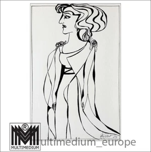 Original Tusche Zeichnung Gisela Geser -Titel: Helena - Picture 1 of 1