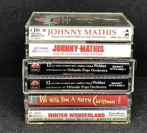 Vintage Cassette Tape Lot Barbara Streisand Tony Orlando Johnny Mathis Christmas - Picture 1 of 10