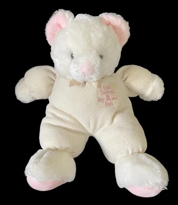 Плюшевый медвежонок Russ Baby God Danced The Day You Were Born для девочки розовый цвет слоновой кости - Изображение 1 из 4