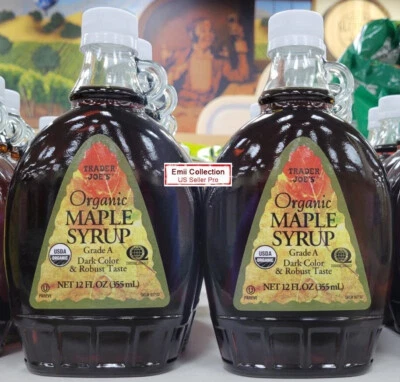 Trader Joe's Organic Maple Syrup 12fl oz 355ml (2 Bottles) - Image 1 of 2
