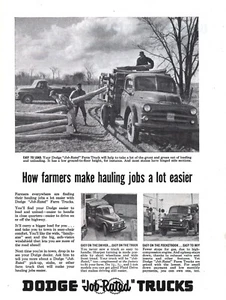 VINTAGE 1952 DODGE JOB BEWERTETE LKW LANDWIRTSCHAFT LOGGING DRUCK ANZEIGE - Bild 1 von 1