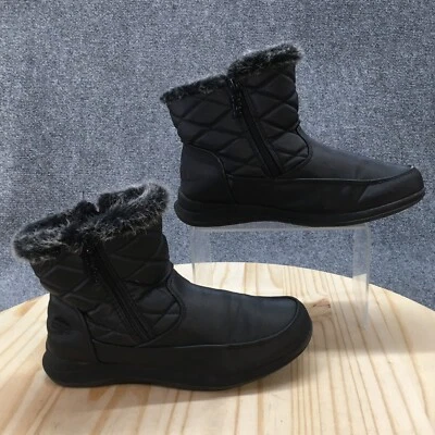 Totes Boots Womens 7 M Snowfall 2 Quilted Black Faux Fur Lined Comfort 7735657 - Image 1 of 4