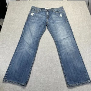 Five Four Drake Jeans Mens 38x32 Blue Straight Distressed Medium Wash Denim - Picture 1 of 10