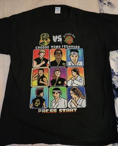 Cobra Kai Karate Kid 8 Bit Characters Box Up Classic T-Shirt XL Brand New - Picture 1 of 1