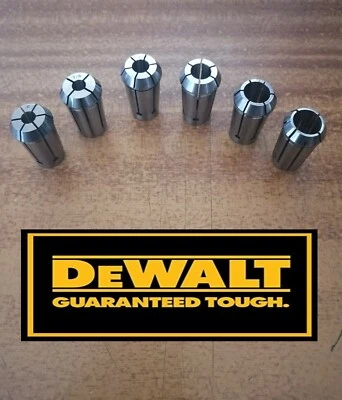 Dewalt Router Collet Set of 6 Collets (6mm, 8mm,12mm, 1/4", 3/8",1/2") - Image 1 of 4