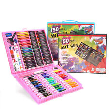  150 pièces ensemble d'art pour enfants boîte peinture dessin aquarelle crayons cadeau