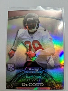 2008 Bowman Sterling Refractors /199 #42 THOMAS DECOUD RC rookie ATLANTA FALCONS - Picture 1 of 2