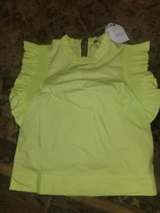 Blusa Anthropologie ENGLISH FACTORY LIME Volantes Cascada Popelina Algodón NUEVO CON ETIQUETAS - Imagen 1 de 2