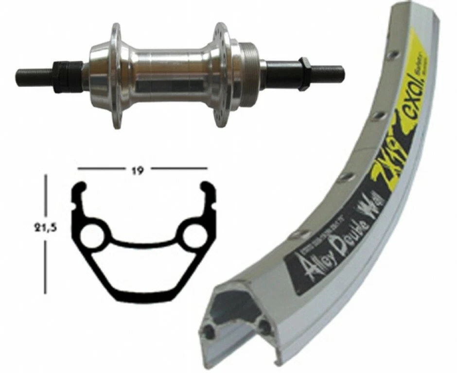 Exal H-rad 26x1.75alunabe Silber starr 36l