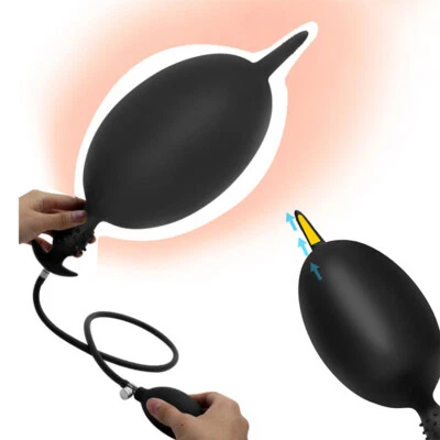 Dilatador anal inflable BDSM masajeador de próstata expansor de ano tapón de glúteos juguetes sexuales Foto 1 de 4