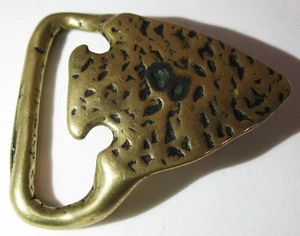 Vintage Marked Solid Brass Arrowhead Belt Buckle - Picture 1 of 4