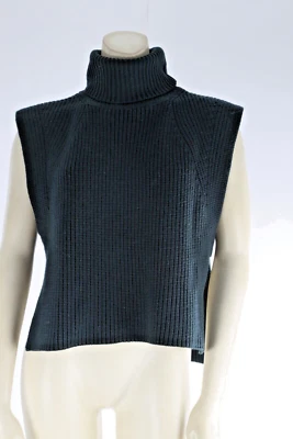ISABEL ETOILE MARANT Green Wool Sleeveless Turtleneck Sweater Top Size 36 - Image 1 of 4