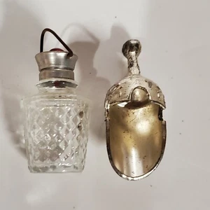Silver Plate And Glass Vintage Salt Shaker Ruby red - Picture 1 of 12