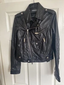 Dsquared2 leather woman biker jacket - Picture 1 of 9