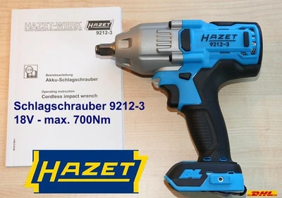 HAZET 9212-010-3 cordless impact wrench max. loose torque 700Nm 1/2 inch type 9212 -3 - Image 1 of 4