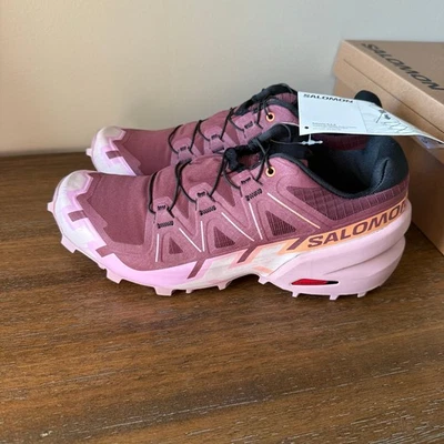 Salomon Woman’s Pink Purple Speedcross 6 Trail Running Sneaker- Size 10 - Image 1 of 4